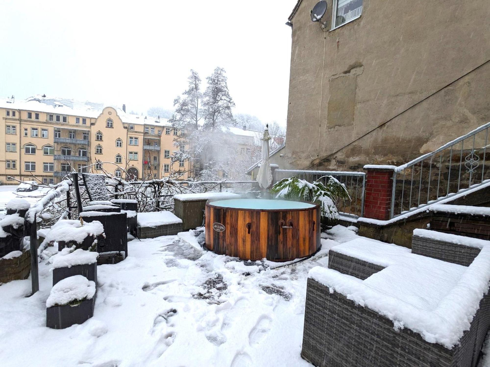 Apartment F1 - Urlaubsmagie - Helle Mit Sauna & Pool & Whirlpool Sebnitz